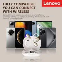 Lenovo TA320 Wireless Earphones Bluetooth 5.4 Surging Surround Sound Headphones Ergonomically Designed Support Win IOS Android