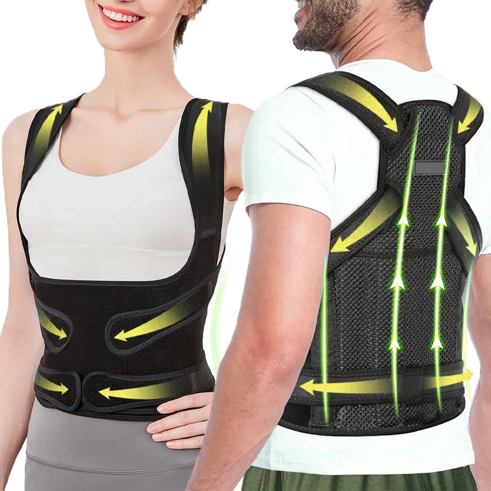 

Back Brace and Posture Corrector for Men and Women, Back Straightener Posture Corrector Scoliosis & Hunchback Correction Support