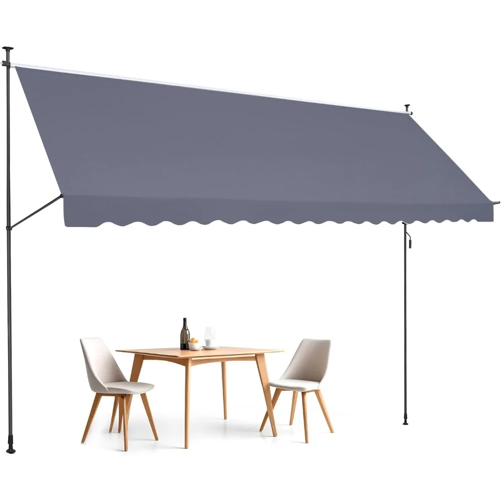 

178 x 47 Patio Awning Retractable, Outdoor Retractable Patio Awning Sunshade Shelter, Adjustable Patio Door Window Awning
