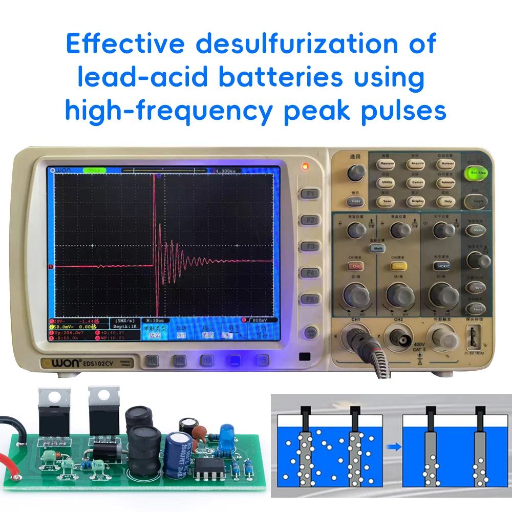 12V Lead Acid Battery Desulfator with Reverse POL Protection Battery Life Extender (12V GREEN 400AH)