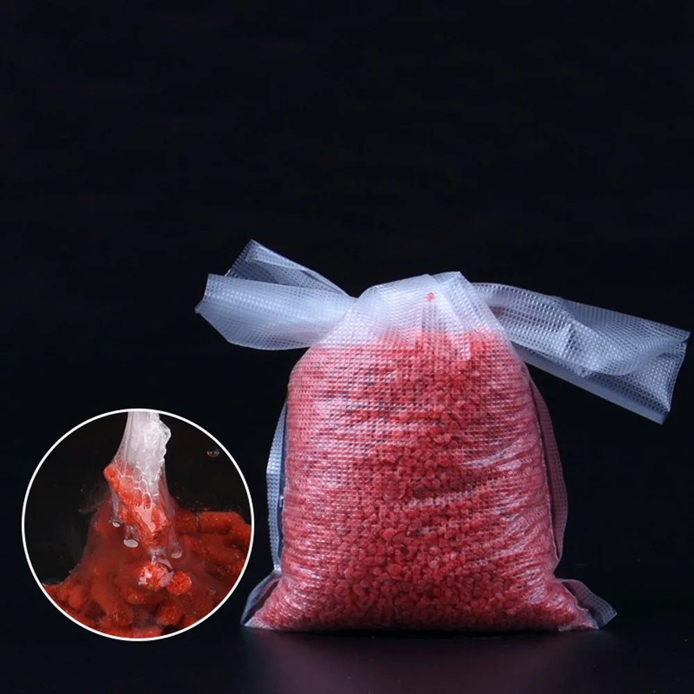 50pcs PVA Fishing Bait Bag Dissolving Bait Bag Carp Fishing For Bait Throwing Multiple Size Fishing Accessory Feeder For Fishing