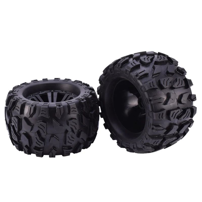 2pcs ZD 12mm Racing HEX &125mm Wheels Tires For 1/10 Monster Truck Off Road HPI HSP Savage XS TM Flux LRP