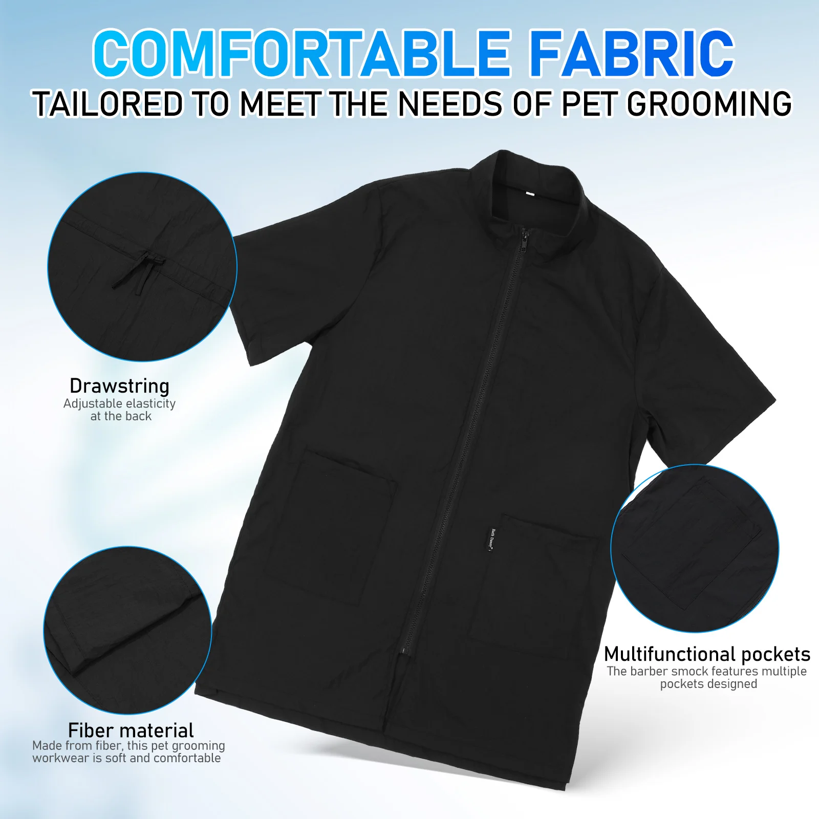 

Beautician Overalls Aprons Dog Grooming Smocks for Women USB Barber Fiber Hair Stylist Bridegroom Clothes for Men Aprons Modify