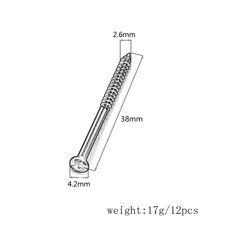 Tornillos de montaje de pastilla de bajo para PB, Par de instrumentos musicales para pastillas JB P90, 12 unidades