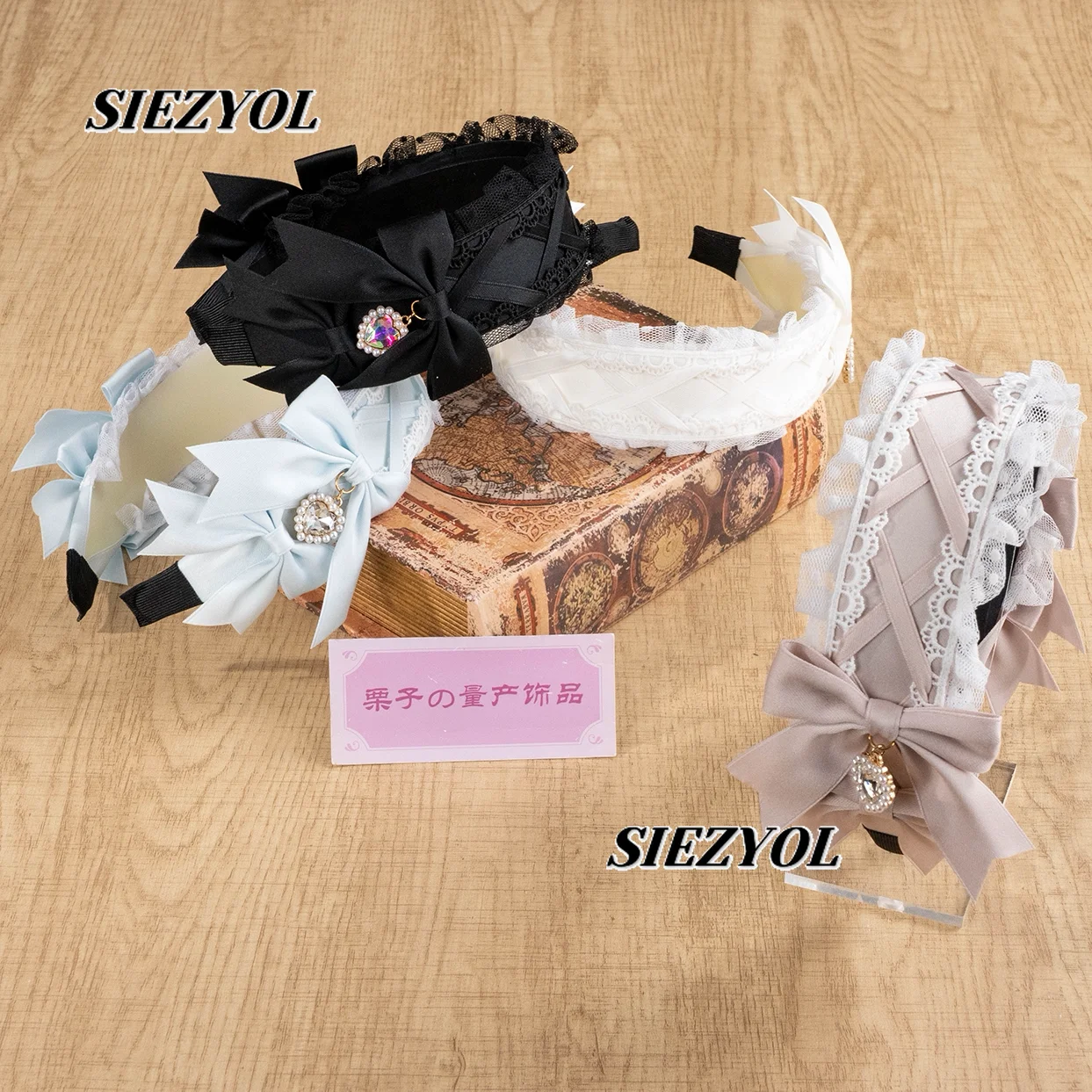 black-lolita-sweet-lace-cross-strap-bow-love-rhinestone-pendant-headband-japanese-mass-production-kawaii-hair-accessories
