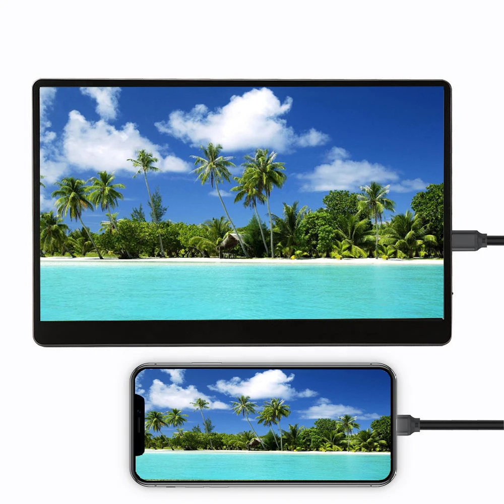 15.6-inch Portable Display Your Portable Grand-screen Cinema and Mobile Working Platform Equipped with Dual Speakers