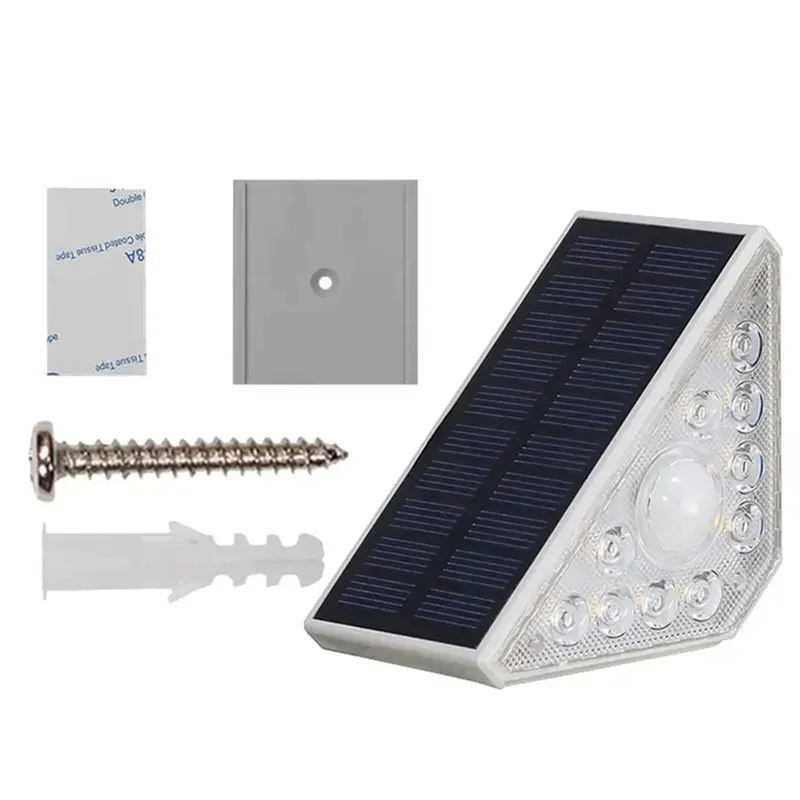 AB45 Luci per gradini per esterni da 2 pezzi Luci per scale impermeabili a LED Luci da ponte ad alta luminosità Luci per gradini multiuso per giardini
