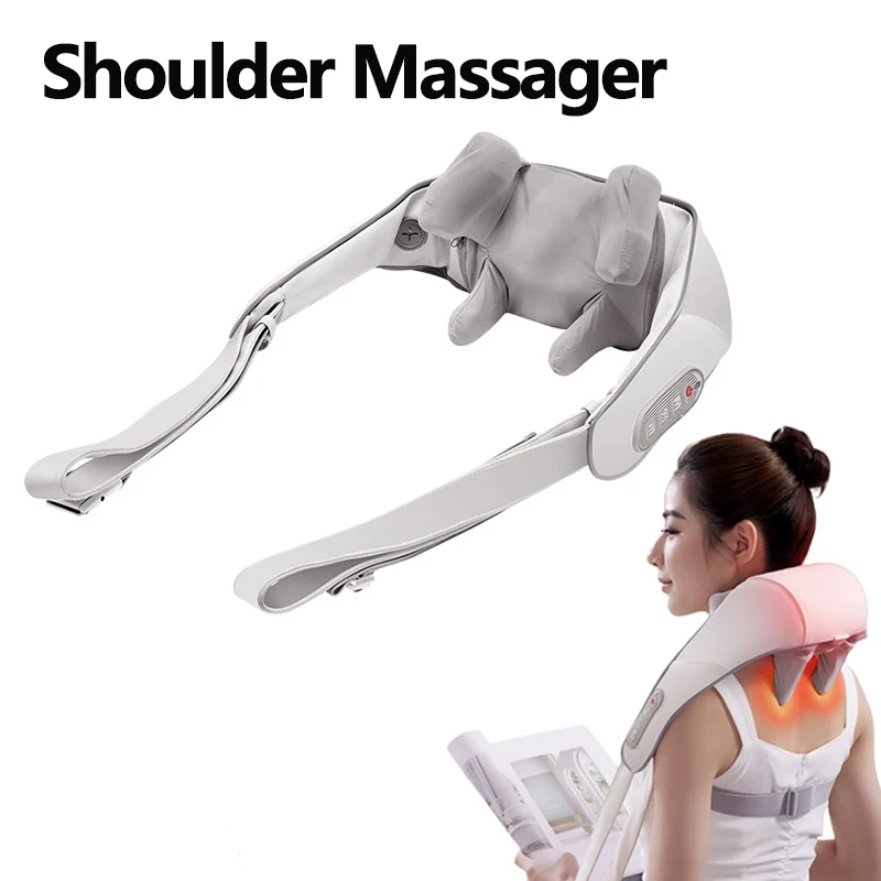 

Electric Neck Massage Shawl U Shape Shiatsu Kneading Heating Relieve Cervical Back Pain Relaxation Fatigue Body Massage Device