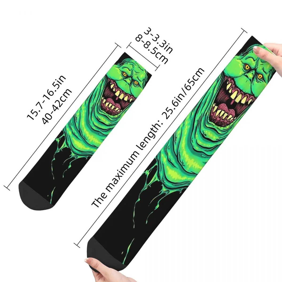 Funny Crazy Sock for Men Slimer Disgusting Blob Hip Hop Vintage Ghostbusters Happy Quality Pattern Printed Boys Crew Sock