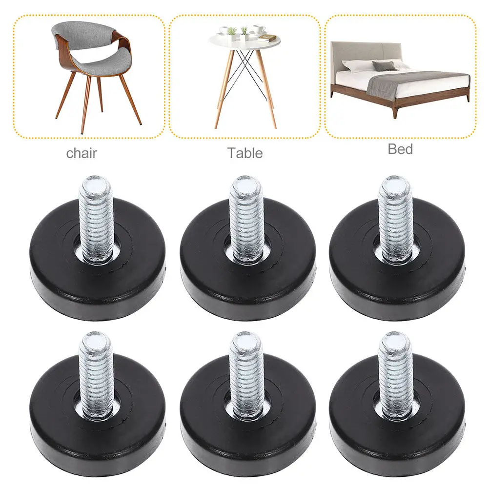 8Pcs Adjustable Furniture Levelers Screw on Legs Furniture Leveling Feet for Chair Table Desk Cabinet Height Adjustment