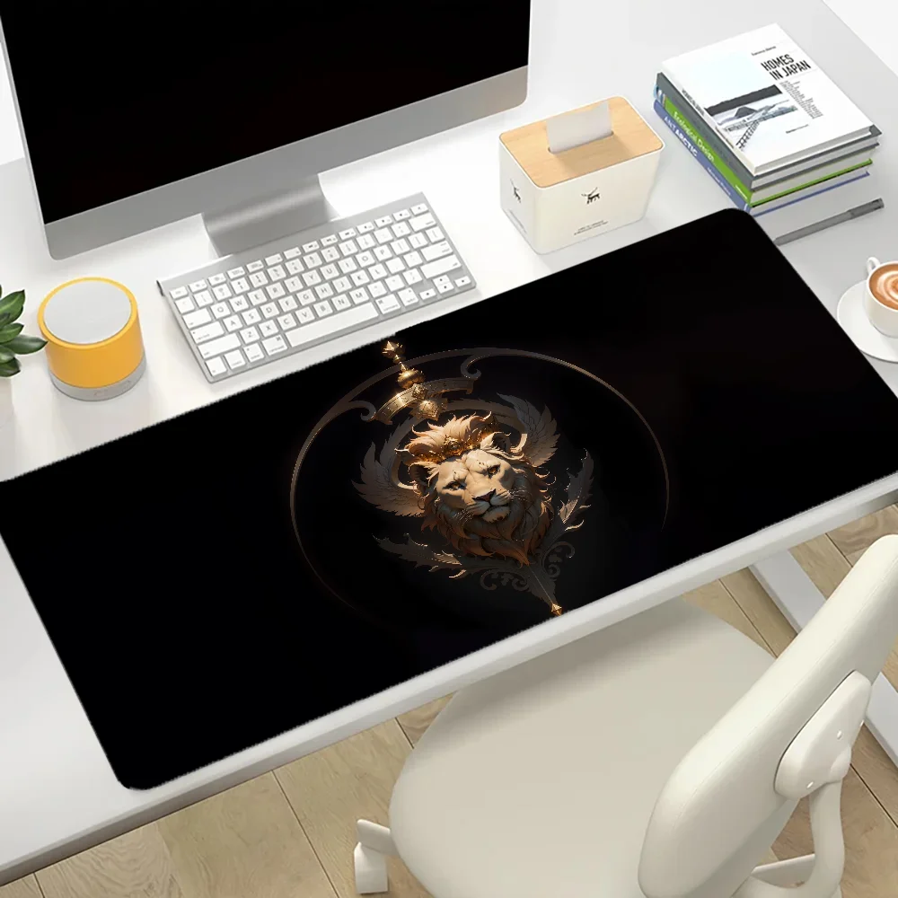

Desk Mat Fashion Lion Mouse Gamer New GAMING MOUS Deskmat Pad on the Table Xxl Mouse Pad 900 × 400 Mausepad Computer Accessories