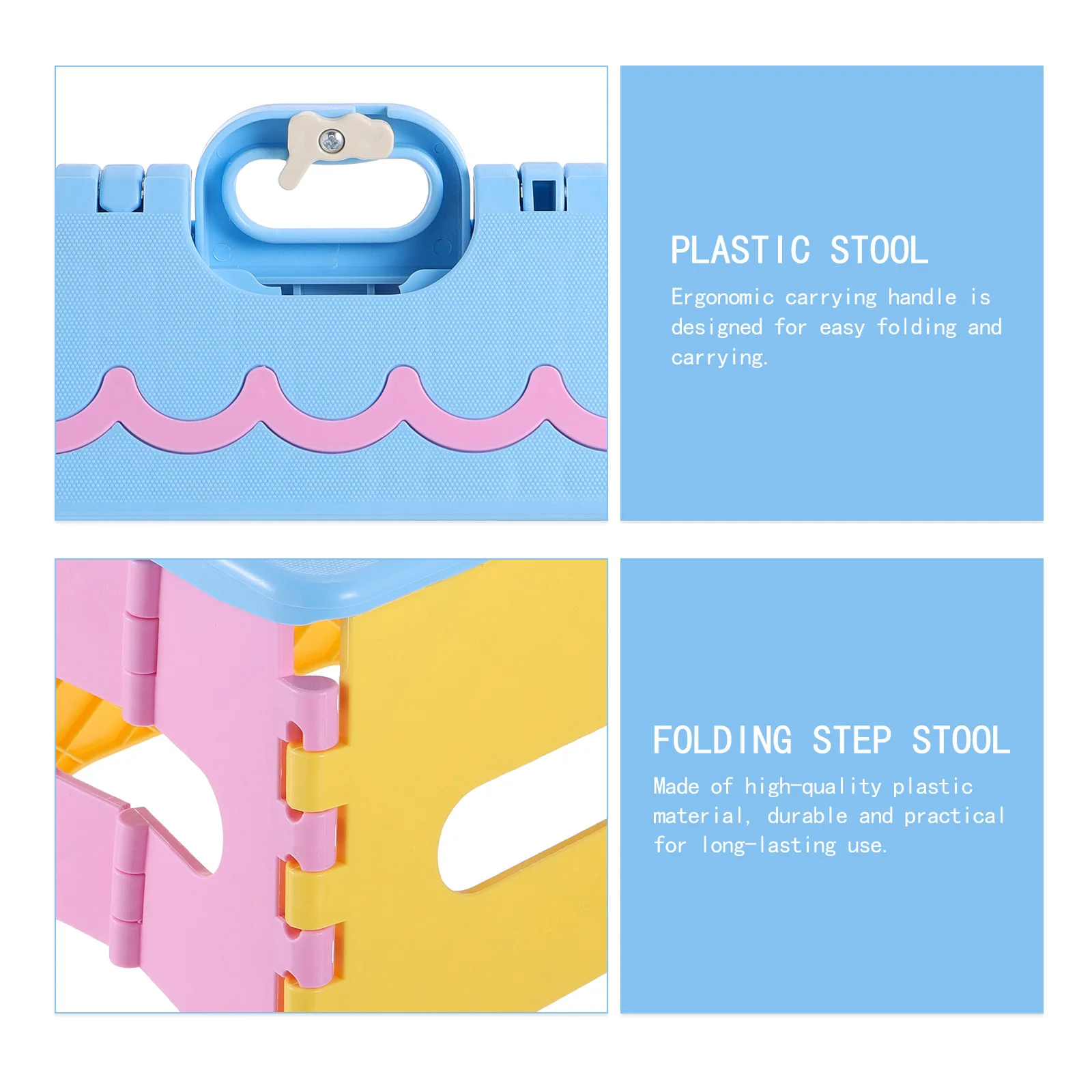 

1Pcs Folding Step Stool High Quality Plastic Foldable Portable Stool for Kitchen Bathroom Garden Camping Portable Fishing Chair