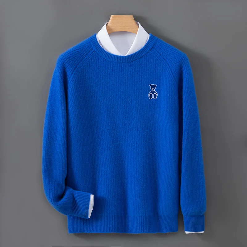 남성용 O넥 자수 니트웨어 100% 호주산 울 스웨터 - Embroidery In Australia 리뷰 및 가격
