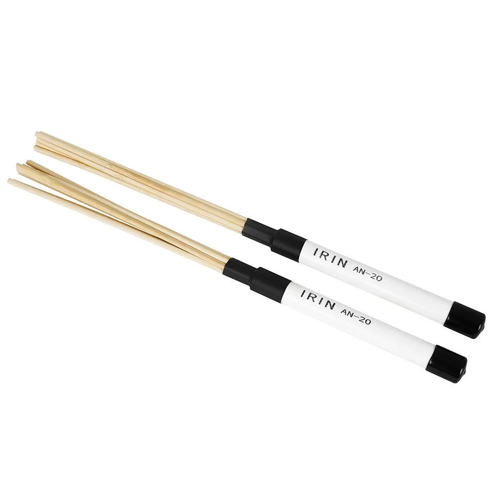 

1 Pair White Wooden Drum Brushes Sticks for Percussion Drums Accessories Drumming Equipment Jazz Cajon Practice