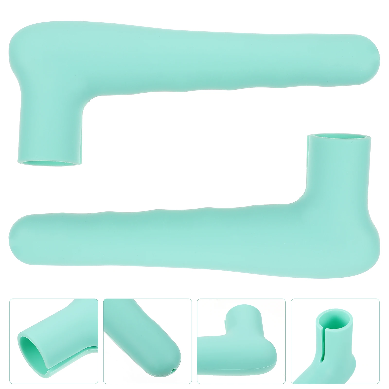 

2pcs Silicone Door Handle Covers Anti Collision Green Safety Protector Waterproof Easy Clean Suitable All Door Knobs