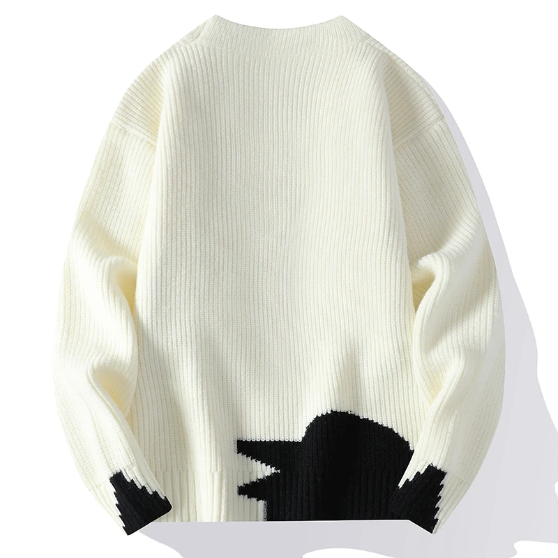 Gorasion новый мужской повседневный свитер с круглым вырезом вязаные зимние пуловеры хлопковые осенние топы высокого качества модный брендовый мужской свитер