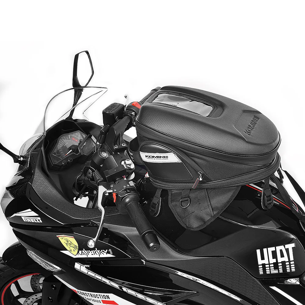 Magnetic Motorcycle Tank Bag Hard Shell Large Capacity Touch Screen Phone Pouch With Rain Cover for Motorbike Riding Touring