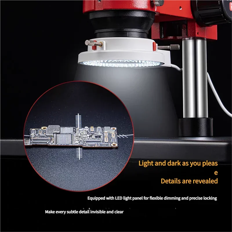 YCS 7060X HD Trinocular Microscope 0.7X-6.0X Magnification for Mobile Phones PCB Welding Microscope Power Tools Sets Microscope