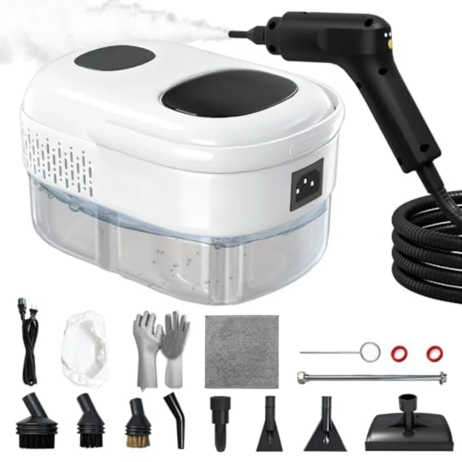 

2500W High-Pressure Steam Cleaner for Home Car Furniture Bathroom with 1.4L Large Tank 15s Fast Heat-Up 3-Level Adjustable Hand