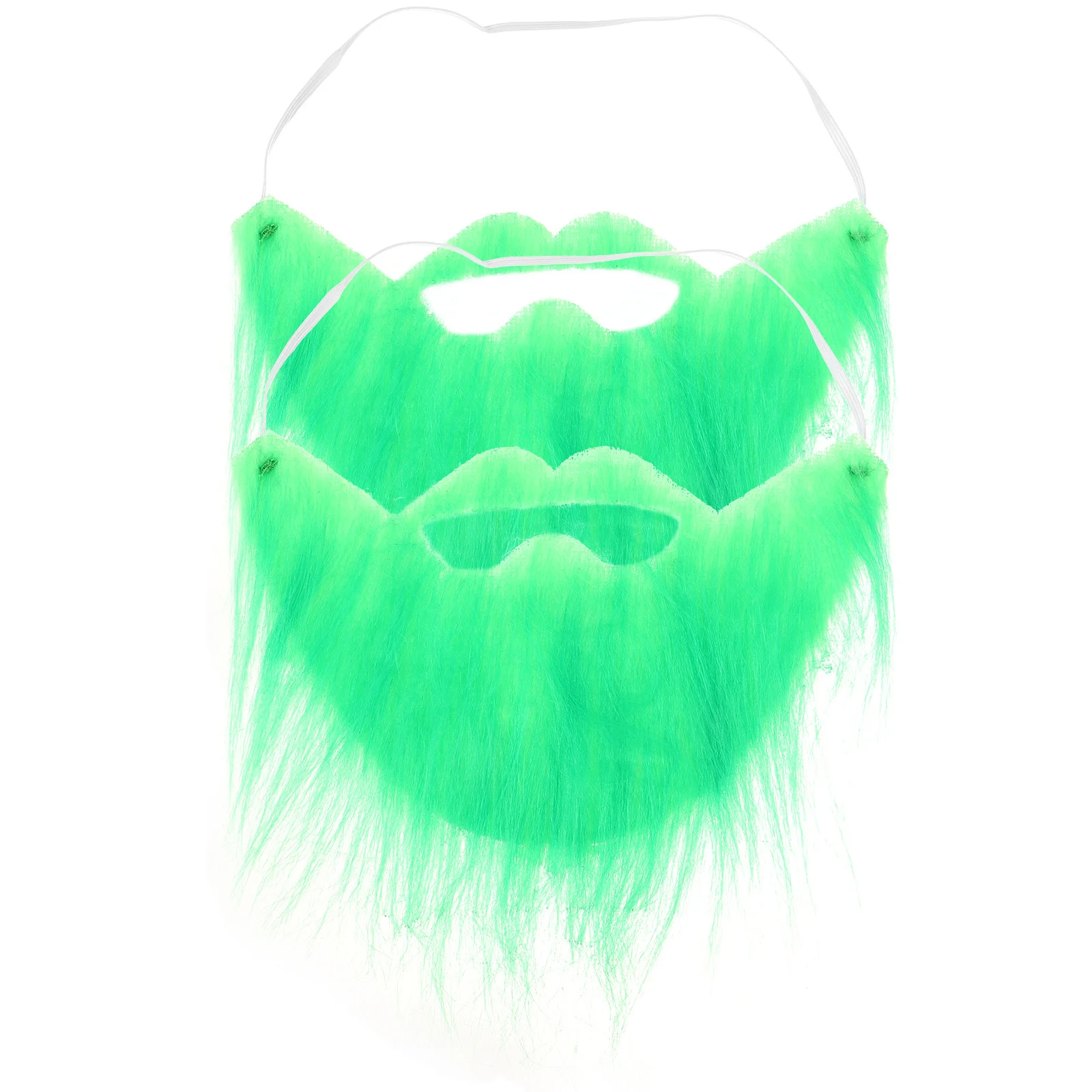 

2 шт., зеленая искусственная борода, накладные усы, День Святого Патрика, карнавальный костюм для вечеринки, реквизит, аксессуар для бороды для мужчин, Хэллоуин, Рождество