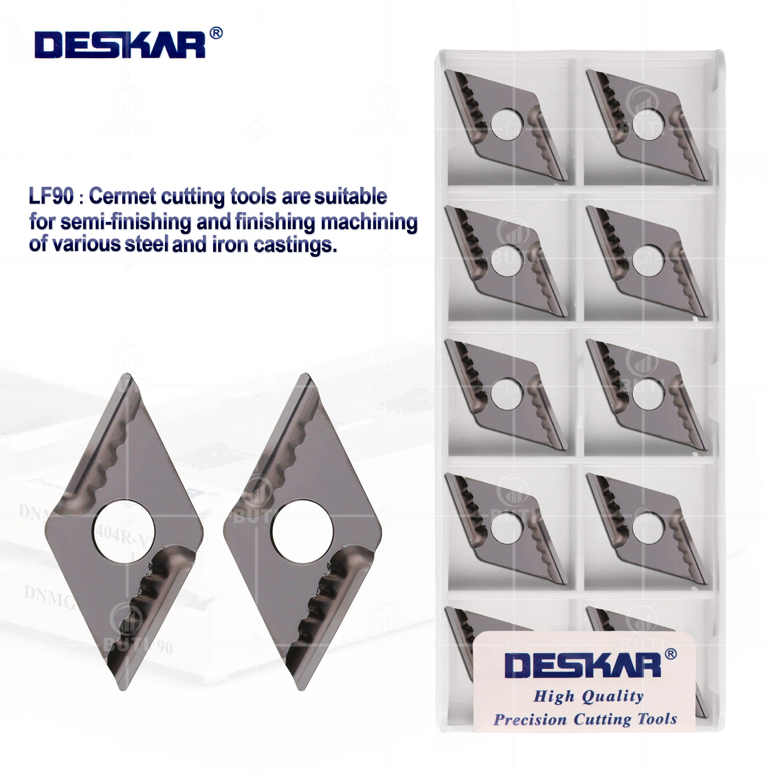 Deskar-cnc Cortador de Torno Lâmina Interna de Carboneto Cermet 100 Original Dnmg150404 08-mt Dnmg150408 04r L-vf Dnmg150404 08r L-s Lf90