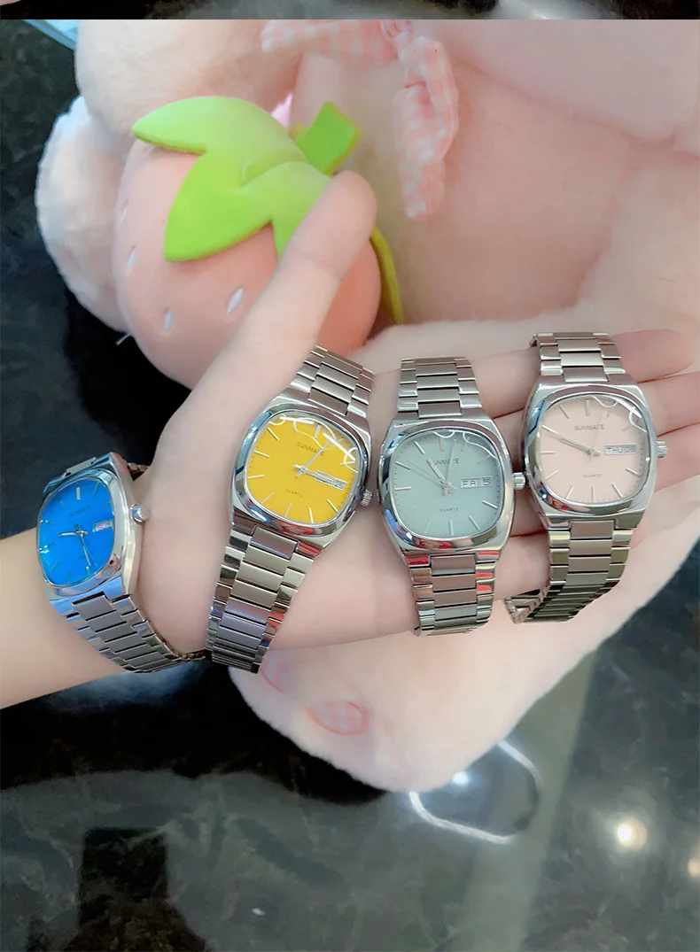 SUNMATE Elegant Square Dial Women's Wristwatch, Calendar and Day Display,waterproof High-end Luxury Watch,comes with A Watch Box