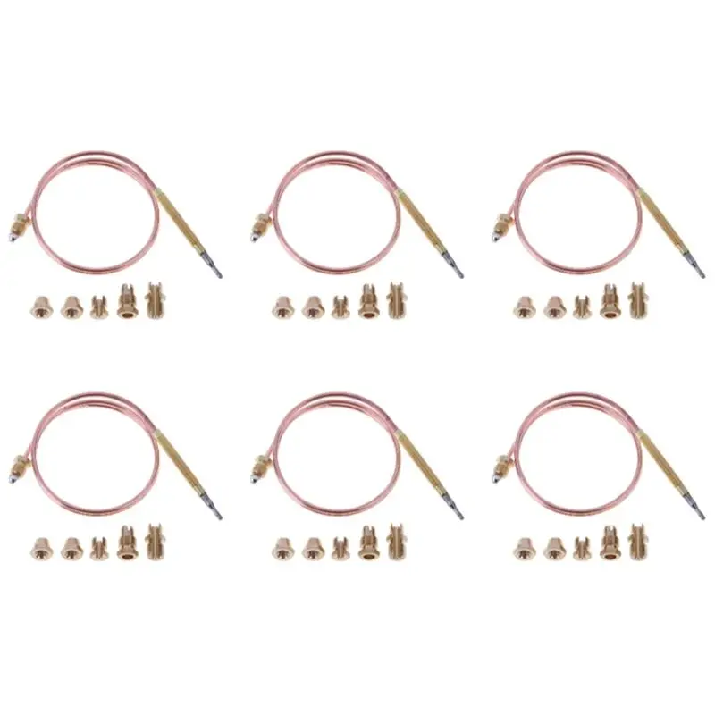 Thermocouple Valve 120Cm Universal Replacement Sensor Pin For Fireplaces Boilers Ovens Thermocouple Repair Tool 6Pcs-AT64