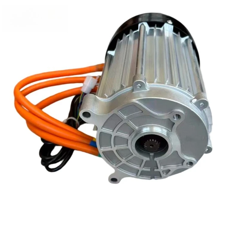 High Torque Brushless DC Motor 60V 72V 2200W 3000W Slant 4-Hole 18T Gear Electric Tricycle Motor for Cargo Trike E-Rickshaw
