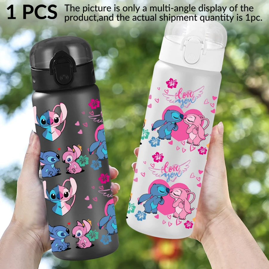 1 قطعة ديزني غرزة الملاك نمط 26 أوقية زجاجة ماء بلاستيكية الرياضة في الهواء الطلق كوب ماء عيد ميلاد/العودة إلى المدرسة هدية