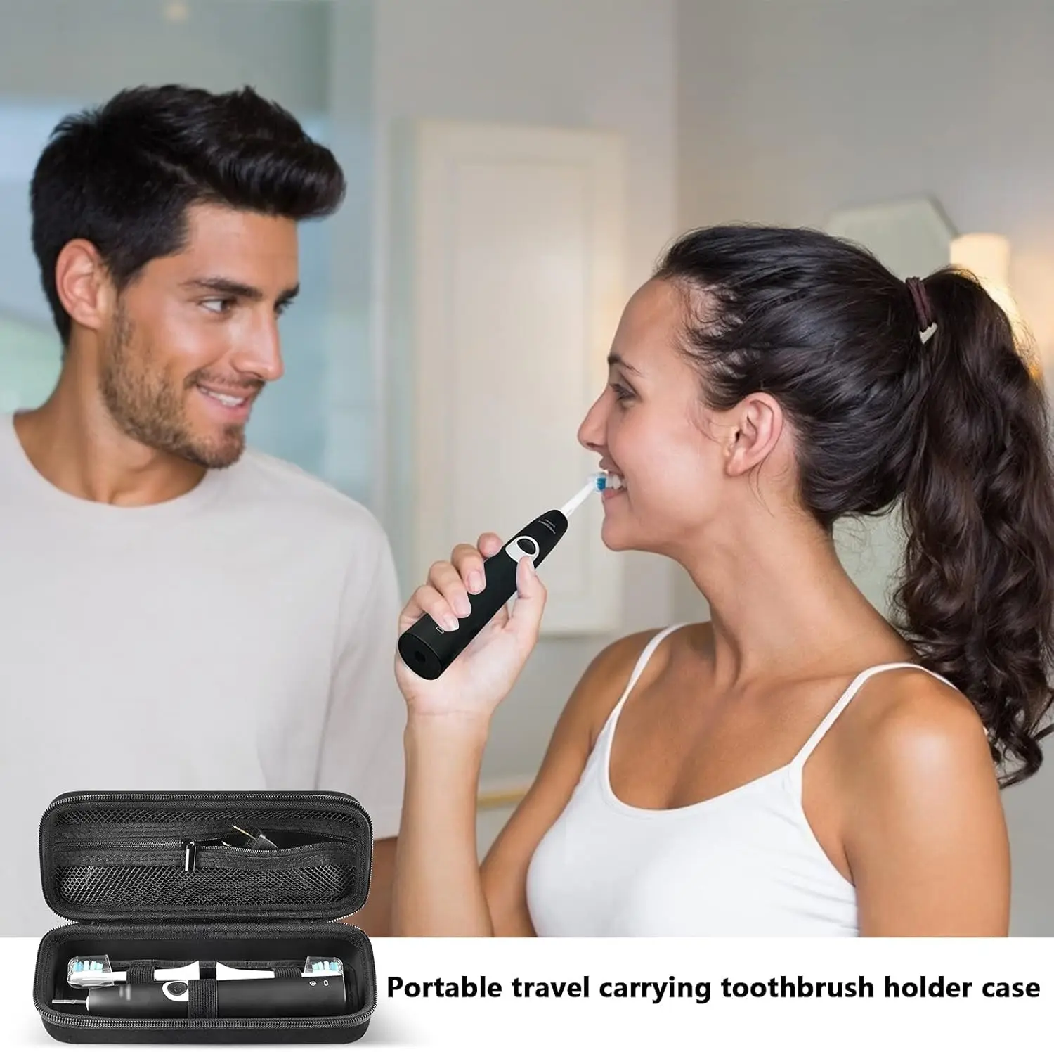 Toothbrush Travel Case Compatible with Oral-B Pro 1000, 2000, 3000, 3500, 1500/ for Philips Sonicare ProtectiveClean 4100 5100