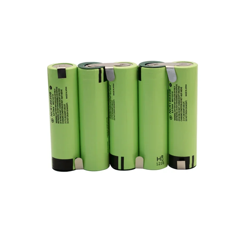 100% original NCR18650B 12v 16.8v 21v 25v welded lithium battery pack NCR18650B 3400mAh, suitable for 18V screwdriver batteries