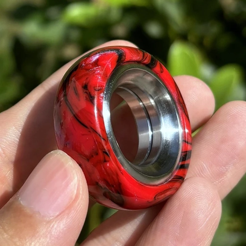 Cursore meccanico Paragrafo Anello Spinta magnetica Moneta EDC Alleviare lo stress Riducendo giocattoli sensoriali Agitarsi Adulti Anti ansia