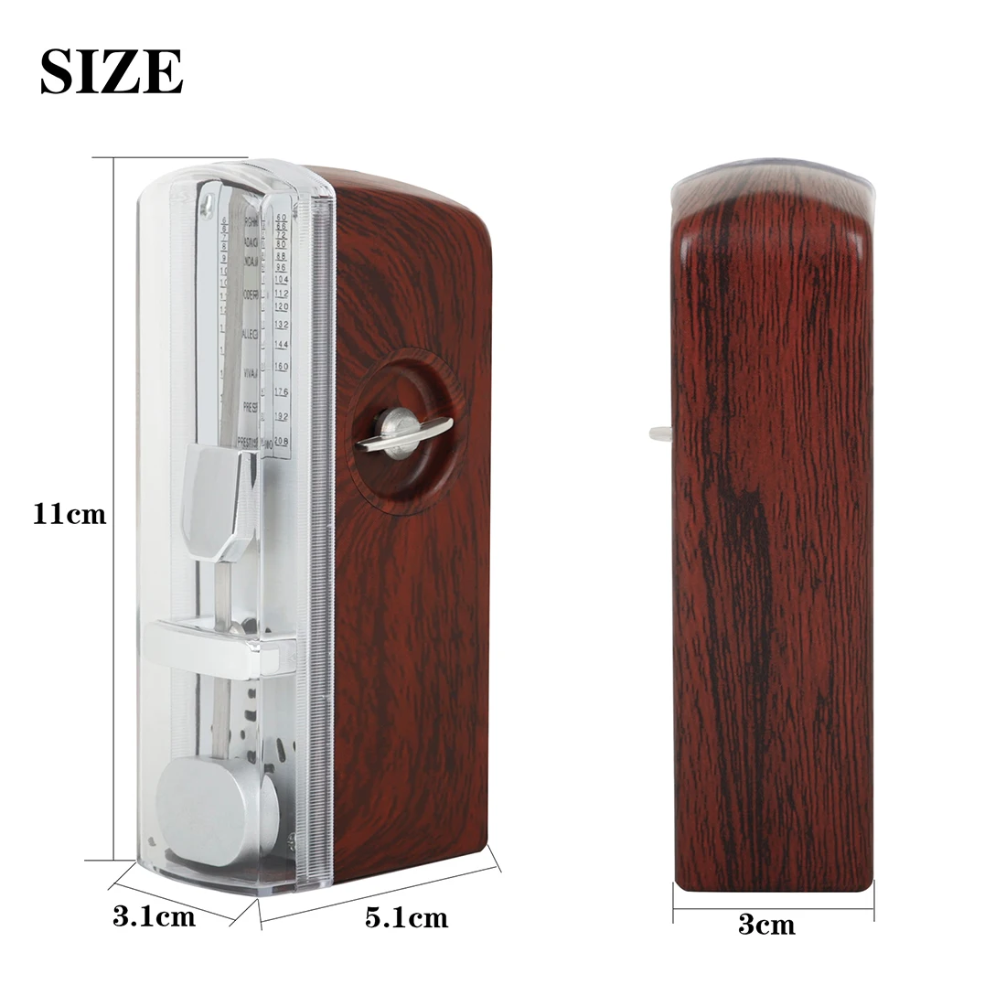 SLADE Universal Metronome Precise Rhythm Mechanical Pendulum Metronome For Guitar/Piano/Violin White/Wine Red/Wood(Optional)