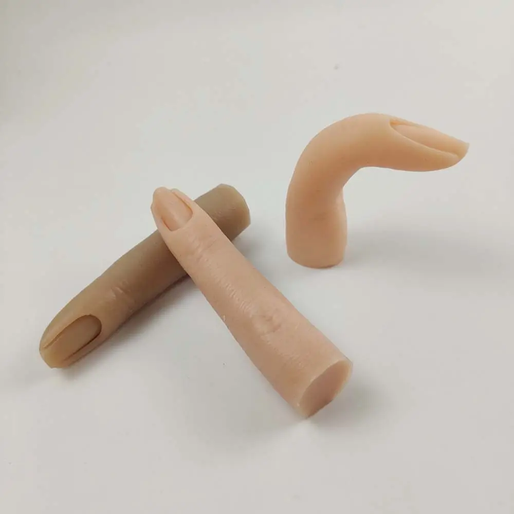 False Nail Tip Joints Bendable Fake Finger Display Tool Fake Finger Model Nail Showing Stand Practice False Finger Model