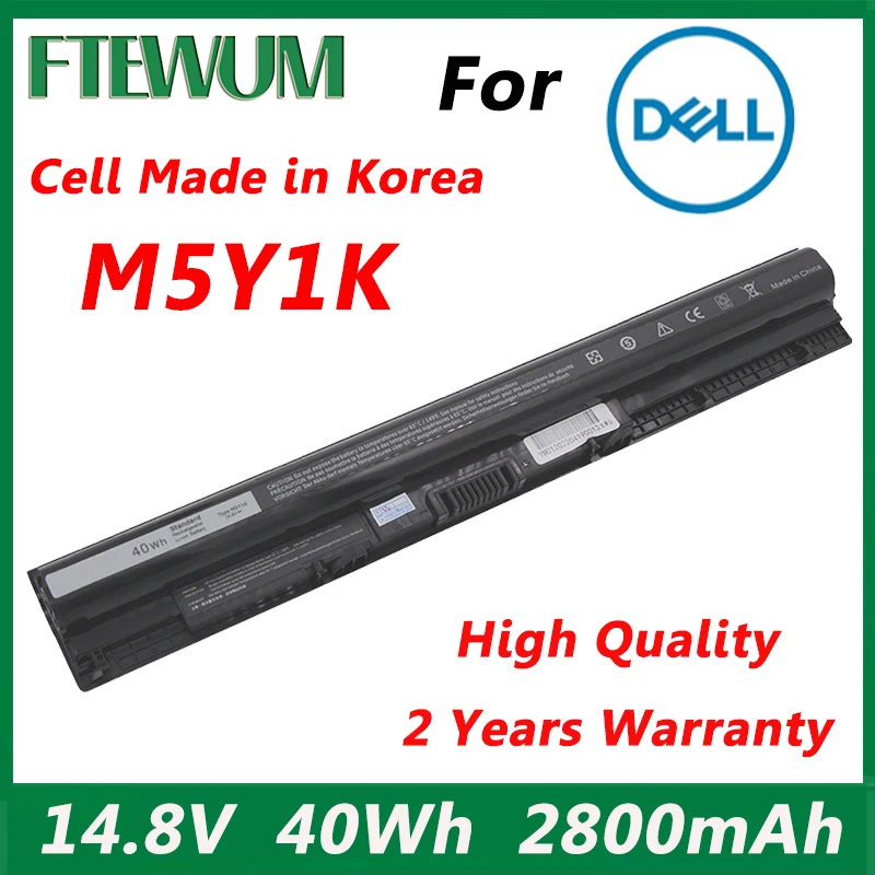 Laptop Battery M5Y1K 40Wh 14.8V 2800mAh K185W For DELL Vostro 3451 3458 3551 3558 V3458 V3451 N3558 N5558 WKRJ2 GXVJ3 HD4J0