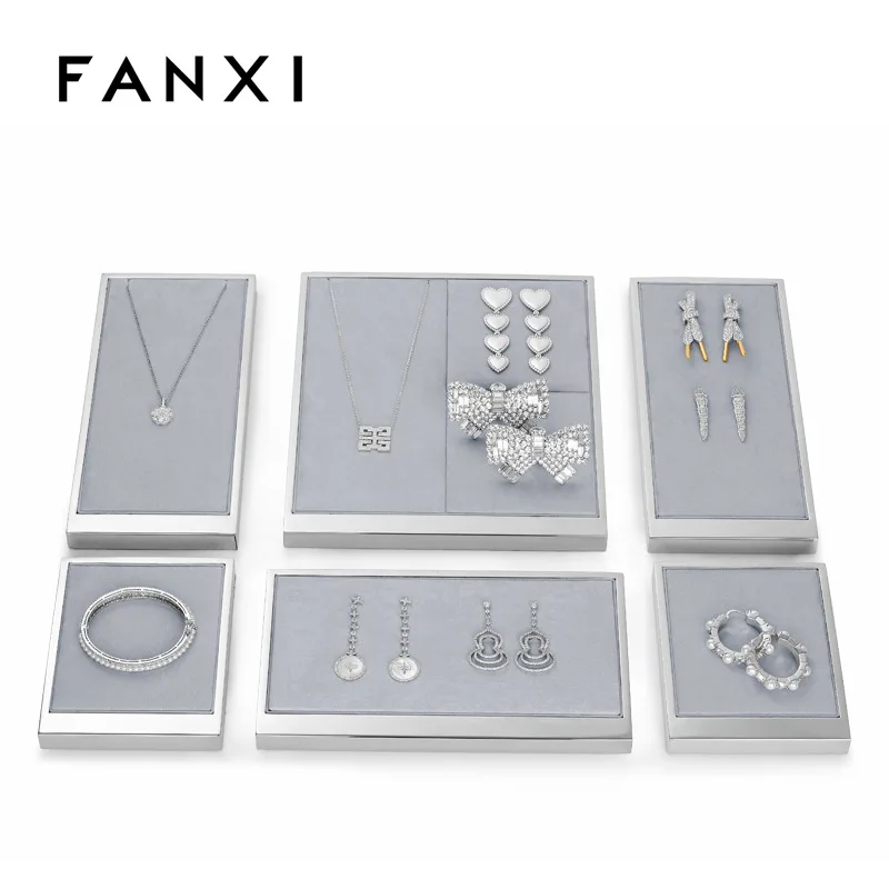 Fanxi high-end jewelry tray necklace ring bracelets earrings tray counter display jewelry display props