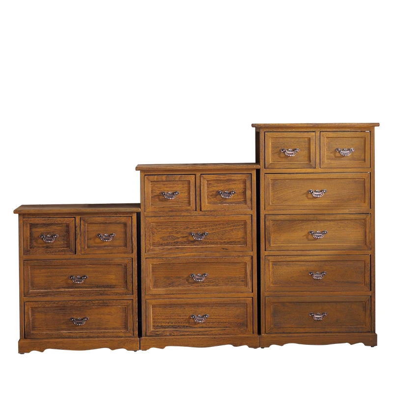 

Solid Wood Simplicity Modern Bedroom Storage Wall Narrow Clothes Closet Home Chest of Drawer Retro Small Cabinet