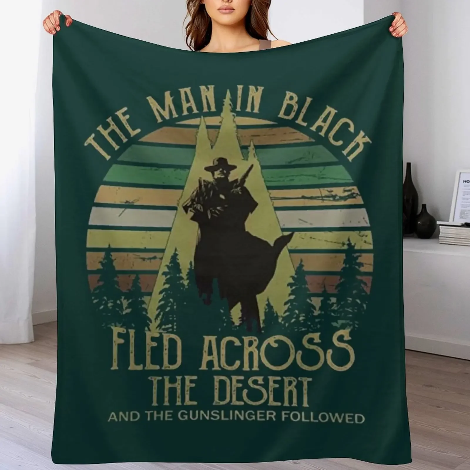 

The Man in Black Fled Across The Desert and The Gunslinger Followed Throw Blanket Softest Fashion Sofas Warm Blankets