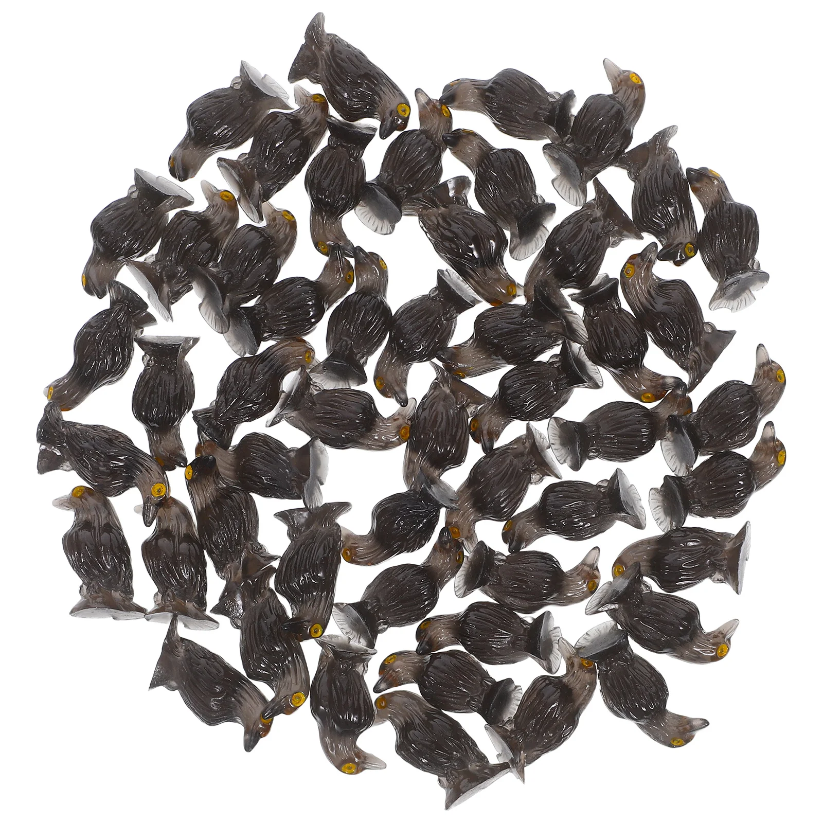 

50Pcs Crow Decor Mini Resin Crows Halloween Table Centerpiece Gothic Party Scene Black Crow Toy