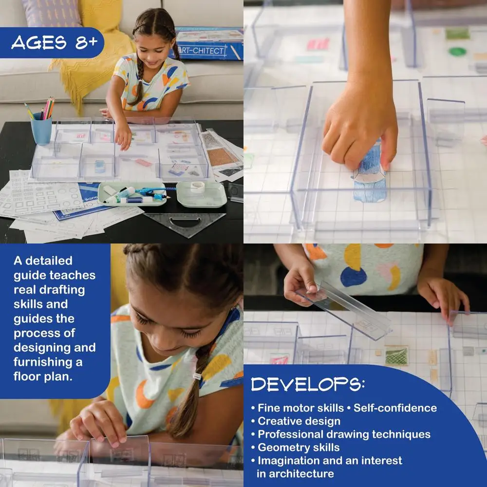 

Комплект 3D-архитектурного дизайна для детей 8+: Основы изучения архитектуры построению домашней модели «Добро пожаловать мечты»