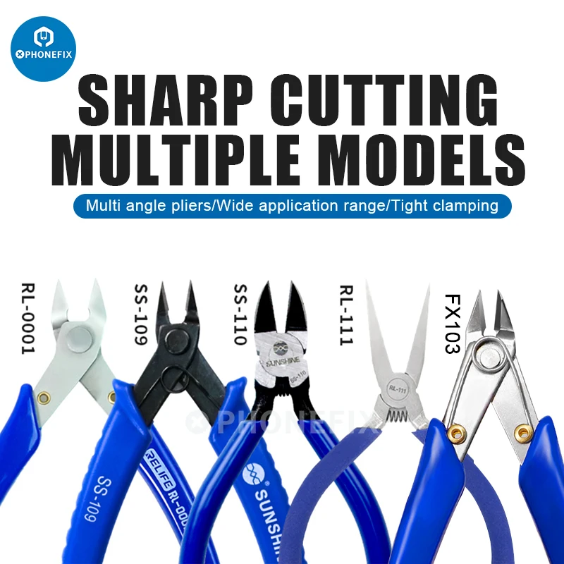 Precision Diagonal Pliers Long Nose Plier Cutting Pliers for Wire Cable Cutter High Hardness Electronic Phone Repair Hand Tool