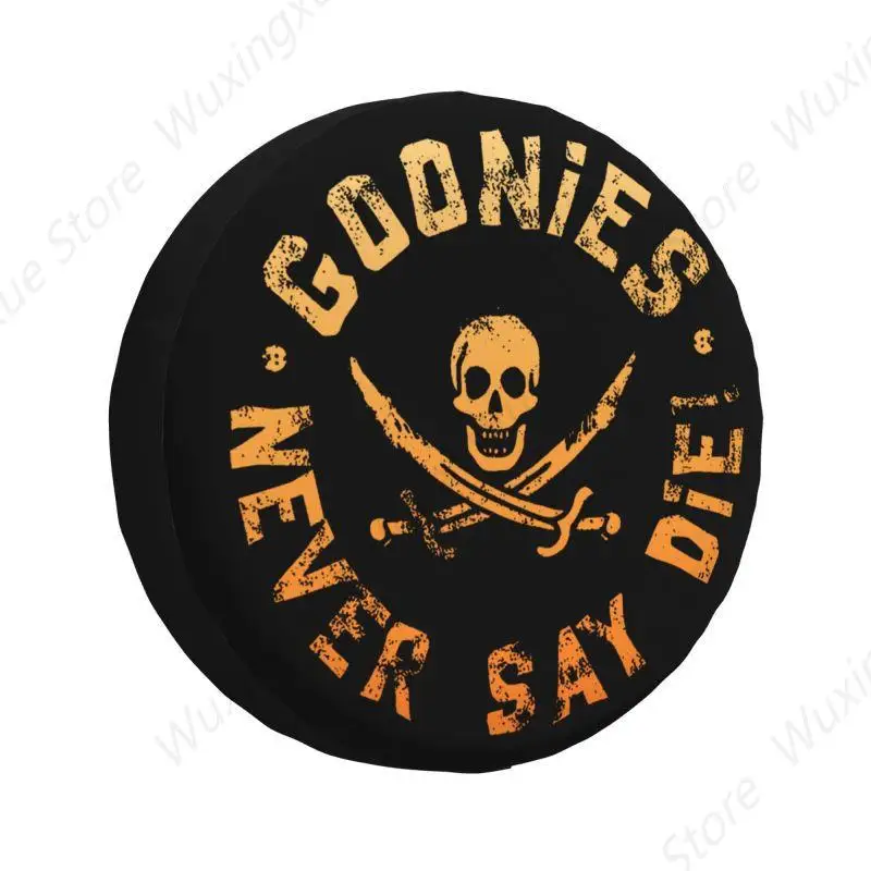 Custom Goonies Spare Wheel Tire Cover for Toyota Mitsubishi Suzuki Gothic Skull Jeep RV SUV Trailer Vehicle Accessories 14