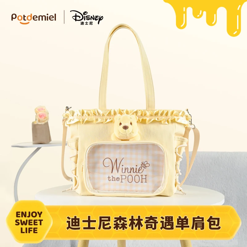 

Anime Honey Jar Tote Bag Winnie the Pooh Shoulder Bag Disney Cartoon Kawaii Purse Women Fashion Casual Crossbody Bag Aesthetic