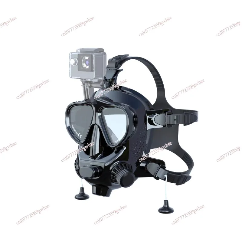 Silicone full face diving helmet M8058 mask snorkeling Sanbao mask connected underwater nose