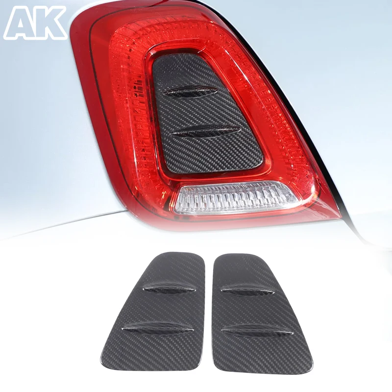 

Для Fiat 500 2021-2023 2021-2023 задний фонарь из настоящего углеродного волокна, средняя декоративная крышка, декоративные автомобильные аксессуары