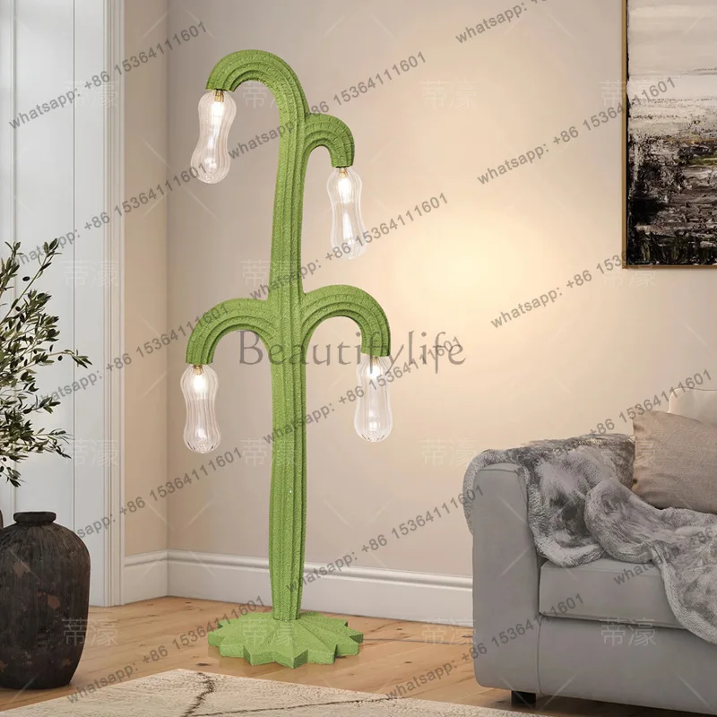 Creative Hotel B & B Nordic light luxury cactus floor-to-ceiling luminous decoration simple pastoral designer style