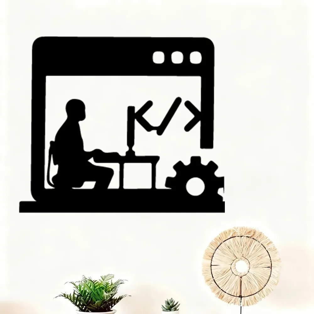 Lab Silhouette Aluminum Wall Art, Developer Office Decor