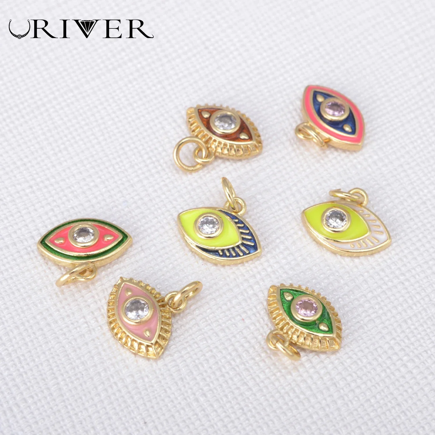 

Trendy Exquisite Charms for Women Zirconia Devil Eye Pendant Evil Eye Perder DIY Jewelry Handmade Necklace Bracelet Accessories