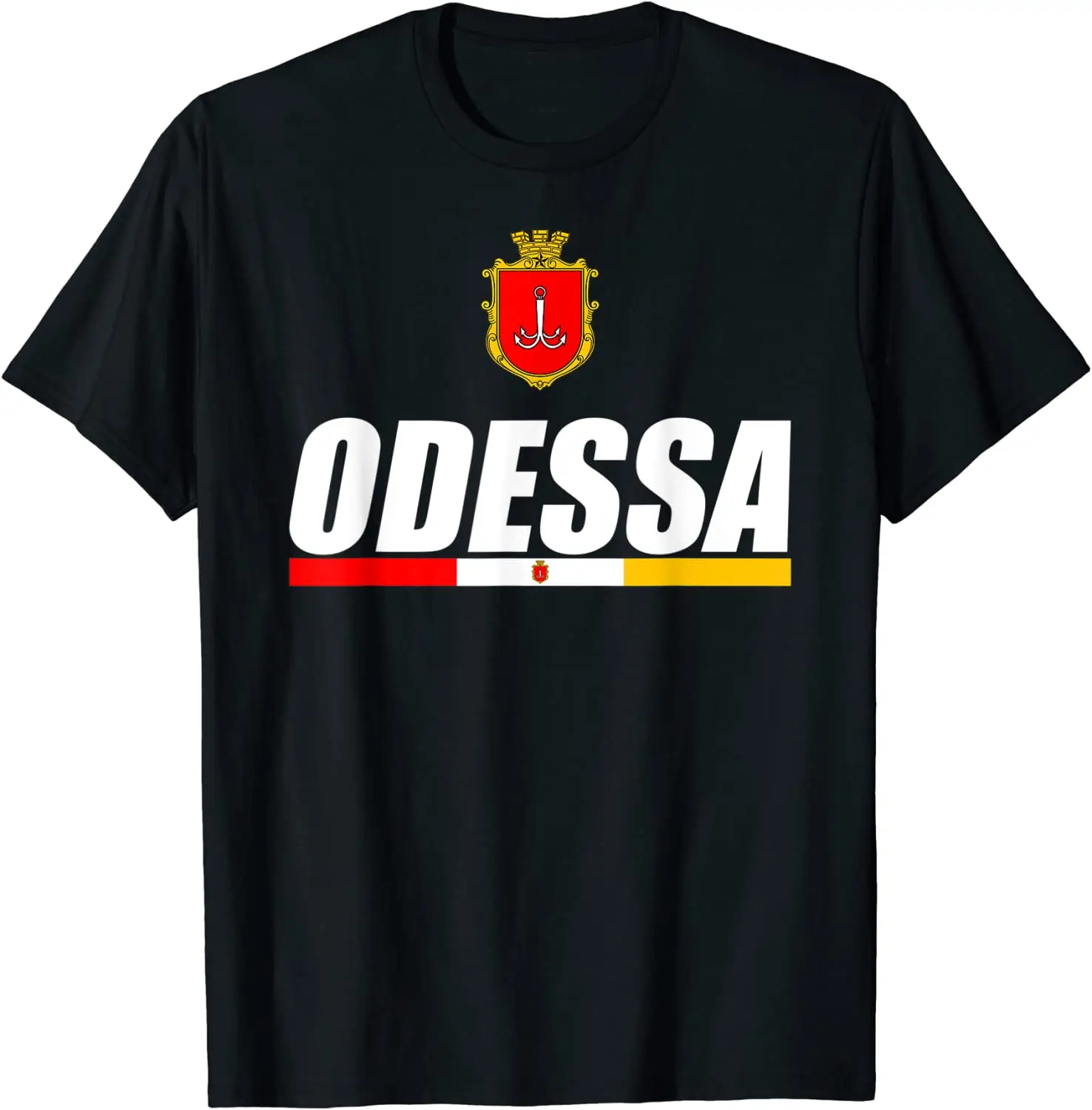 Odessa Ukraine Souvenir Flag of Odesa Gift Proud Ukrainian Men T-Shirt Short Sleeve Casual 100% Cotton O-Neck Summer Shirt