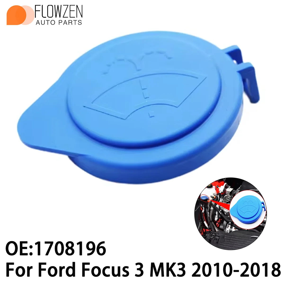 Windshield Glass Cleaning Tank Spray Bottle Lid For Ford Focus 3 MK3 2010-2018 OE 1708196 Lid Of A Kettle Car Wiper Accessory